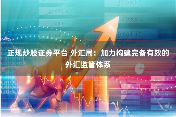 正规炒股证券平台 外汇局：加力构建完备有效的外汇监管体系