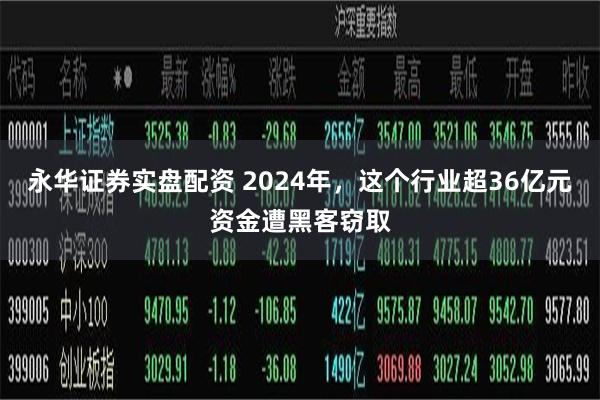 永华证券实盘配资 2024年，这个行业超36亿元资金遭黑客窃取